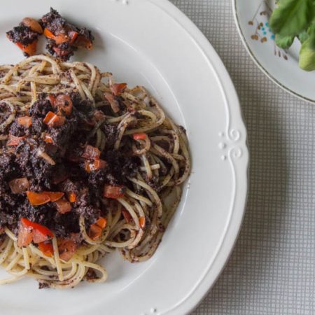 black pudding and sage pasta