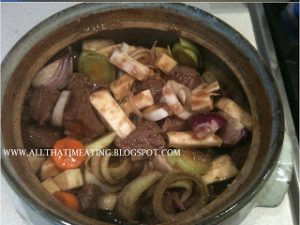 beef, vegetable and red wine stew
