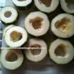 sliced and cored marrow