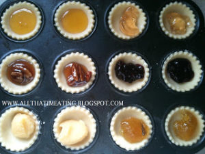 shortcrust pastry tarts before baking