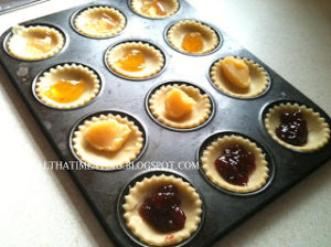 shortcrust pastry tarts before baking