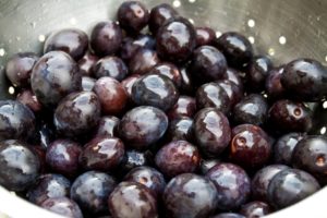 Damson Gin - damsons (washed)