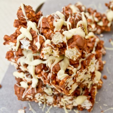 Chocolate Covered Salted and Sweet Popcorn Bars - All That I'm Eating
