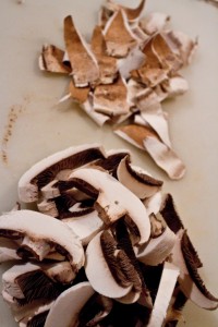 preparing mushrooms