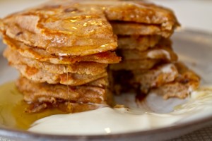 spelt and dark chocolate pancakes