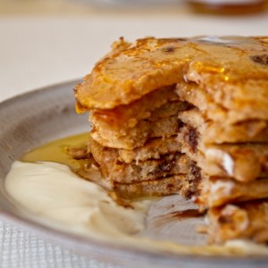 spelt chocolate pancakes