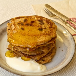 spelt and chocolate pancakes