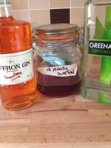 three different gins for the jelly