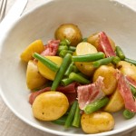 new potato green bean and iberico ham salad