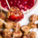 Spiced Turkey Mini Meatballs with Chillied Cranberry Sauce
