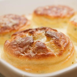 cheese souffle close up