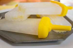 elderflower ice lollies close up