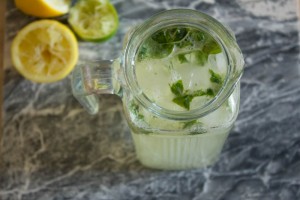 Basil Lime and Lemonade mixed