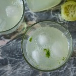 basil lime and lemonade in glasses