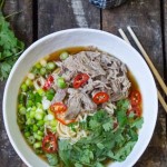 pulled duck ramen ready to eat