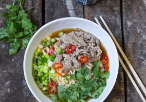 pulled duck ramen ready to eat