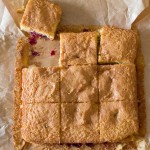 White Chocolate and Blackcurrant Blondies