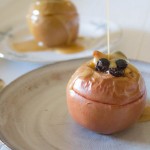 baked apples with salted toffee sauce