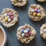 white chocolate easter nests