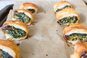 Vegetarian Sausage Rolls finished close up