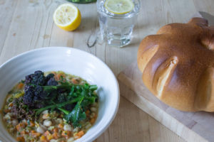 Easy White Bean Stew and Purple Sprouting Broccoli - All That I'm Eating