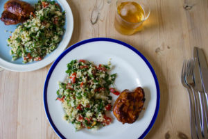 Eating Organic on a Budget - Harissa Lamb with Tabbouleh