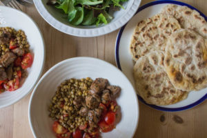 Lamb, Lentils and Flatbreads