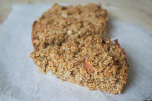 Apple and Nut Flapjacks - close up