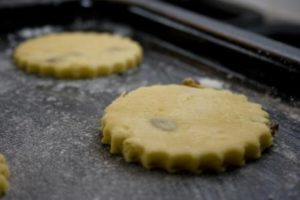 Easter biscuits before baking