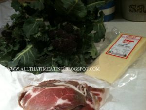 collar bacon, local cheese and broccoli