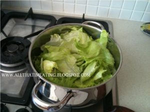 lettuce cooking down