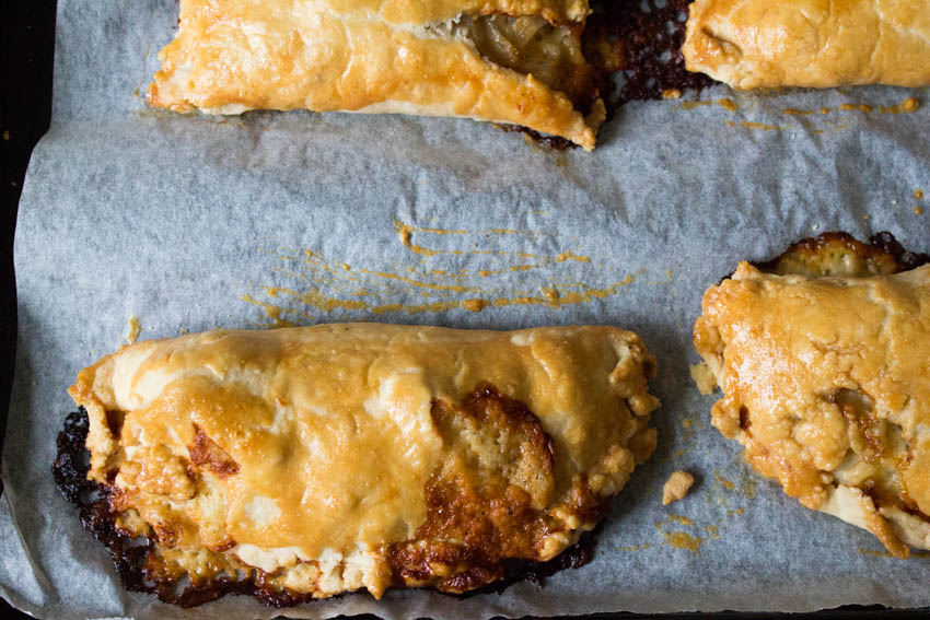 Smoked Cheddar and Pickled Onion Turnovers