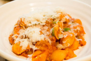 fennel and sausage ragu served