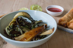 sticky soy chard