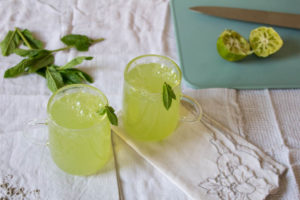 Elderflower cucumber and mint mixed with sparkling water