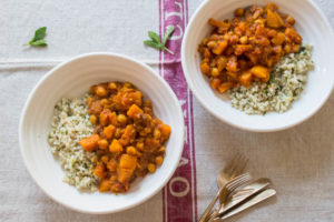 Squash and Chickpea Tagine with herby cous cous