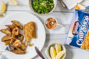Moroccan Style Fish and Chips with Young's