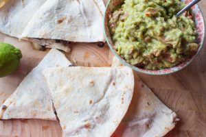 black bean and cheese quesadillas