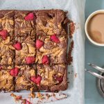 peanut butter and raspberry brownies