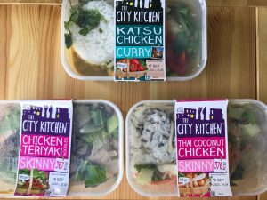 city kitchen katsu, coconut chicken and teriyaki chicken