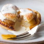 Mini Toffee Pear Pies with double cream