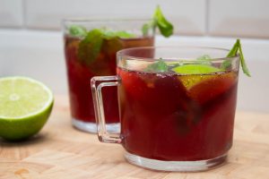 No alcohol pomegranate mojitos