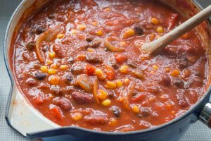 mixed bean, sweetcorn and chipotle chilli soup