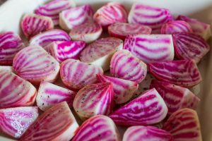 Chioggia beetroot, aka candy beetroot