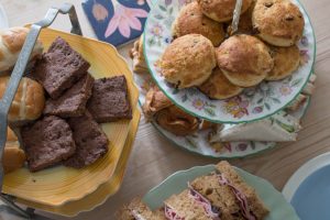 biscuits, scones and sandwiches for easter afternoon tea