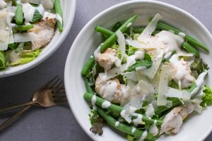 smoked chicken caesar salad