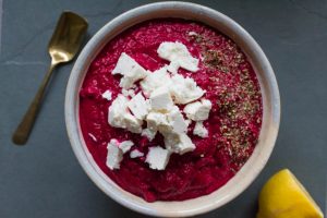 beetroot and feta dip