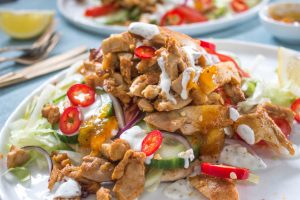 Chicken Tandoori and Salad on Chapati