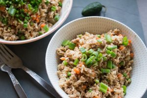 Satay Pork and Vegetable Fried Rice