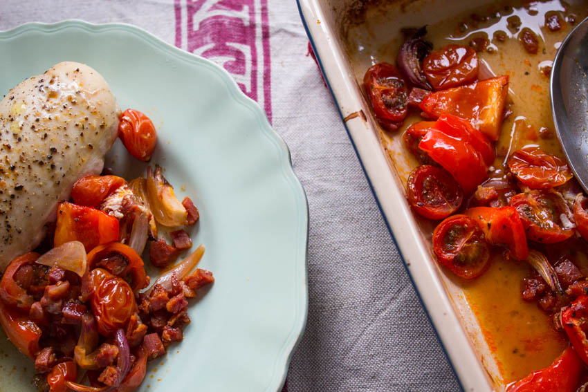 Chicken and Chorizo Tray Bake - All That I'm Eating